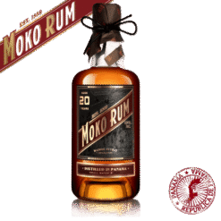 Discover MOKO Rum 20 Y.O., aged 20 years in bourbon casks and finished in Cognac barrels for a rich, sophisticated rum experience.