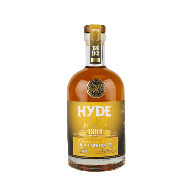 Discover Hyde No.12 Pot Still Cask, Hyde Irish Whiskey’s inaugural single pot still release. Triple-distilled, aged in ex-bourbon casks & finished in Oloroso sherry casks. Orchard fruit, spice & honey await.