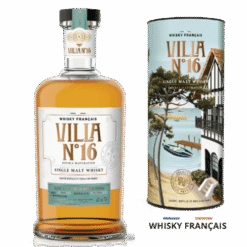 Discover Villa No.16 French single malt whisky with golden hues, vanilla, toasted oak, and a lightly smoky finish.